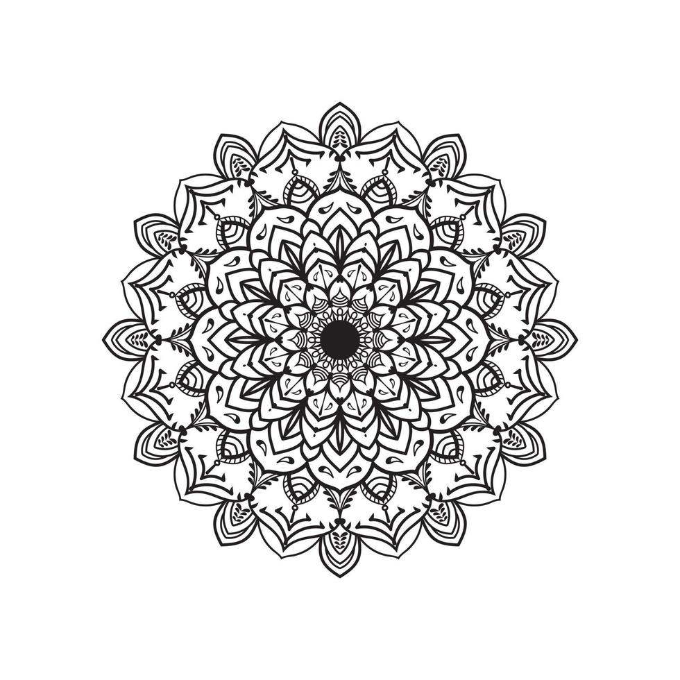 mandala con formas florales vector