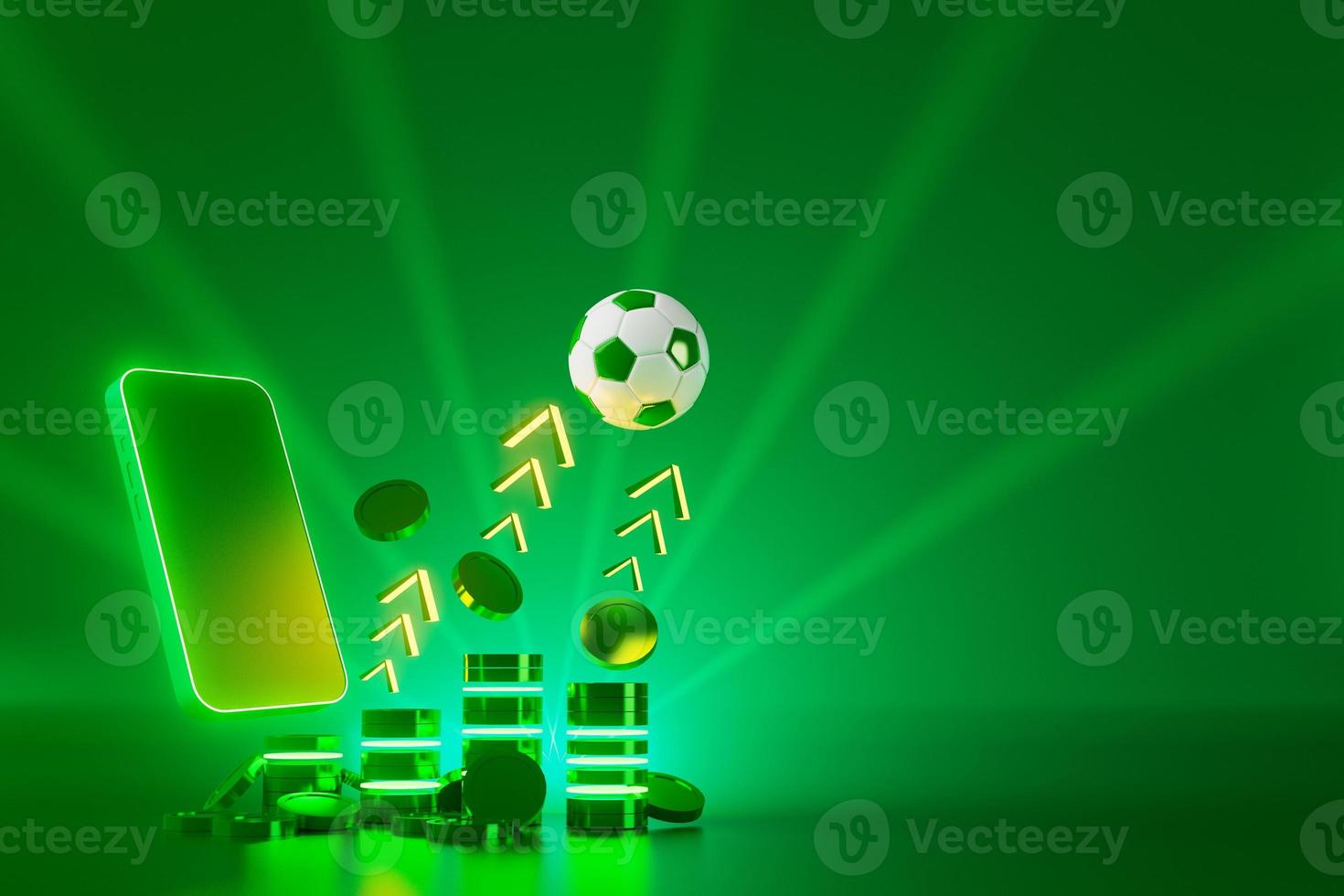 3d football object design. realistic rendering. abstract futuristic background. 3d illustration. motion geometry concept. sport competition graphic. tournament game bet content. soccer ball element. photo