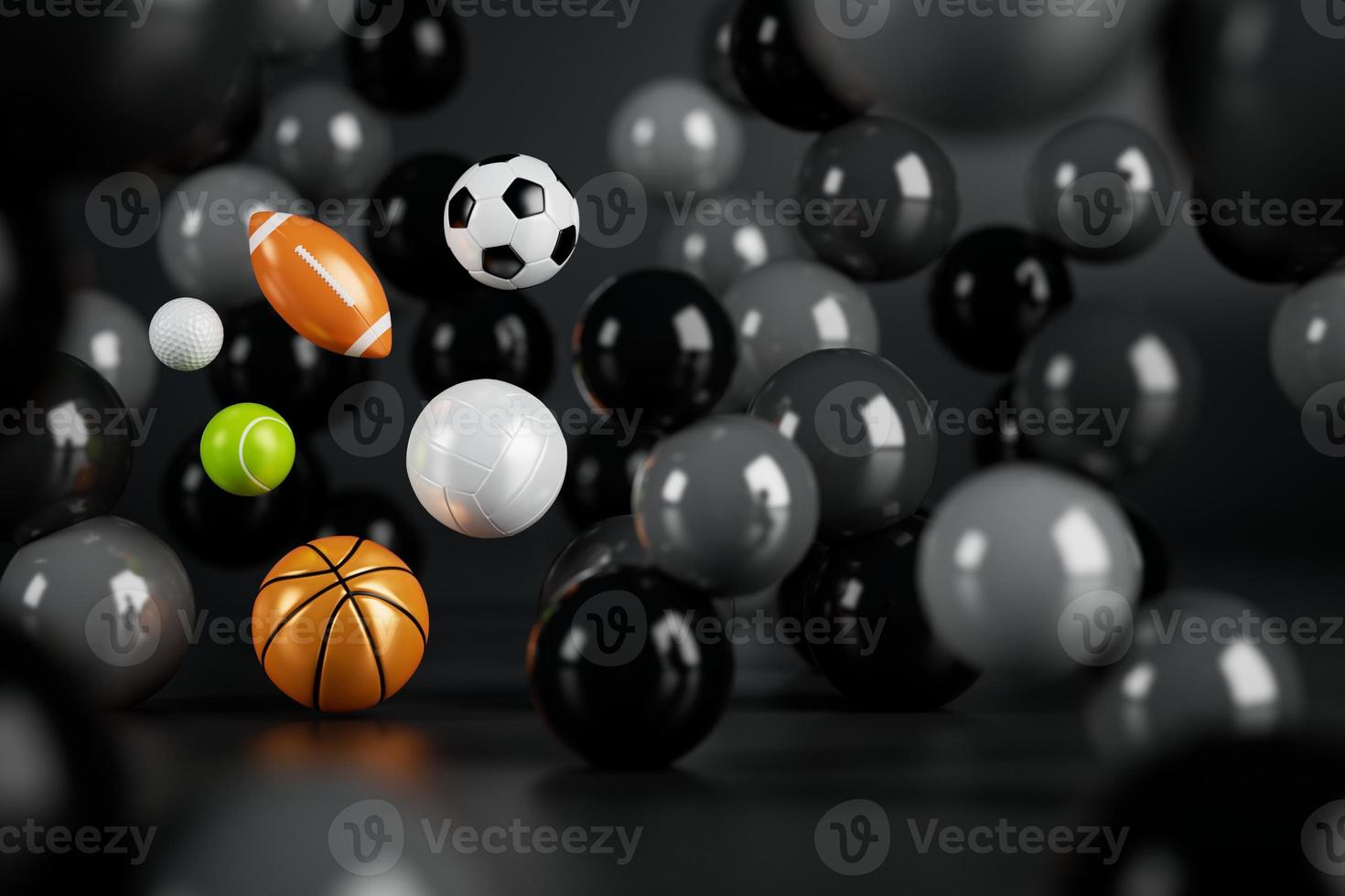 3d football object design. realistic rendering. abstract futuristic background. 3d illustration. motion geometry concept. sport competition graphic. tournament game bet content. soccer ball element. photo