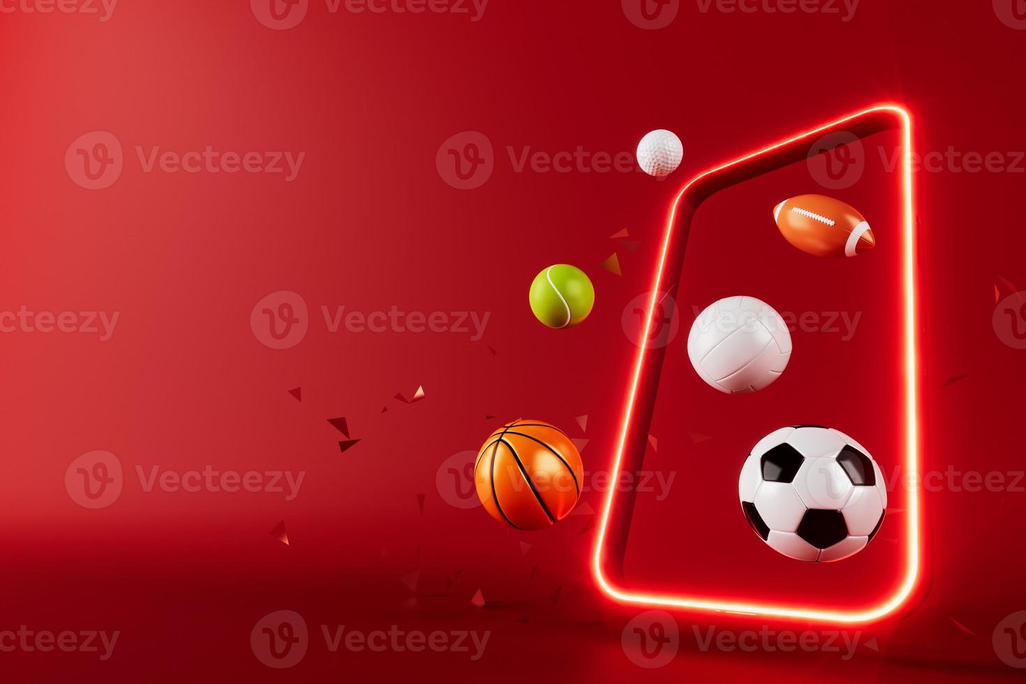 3d football object design. realistic rendering. abstract futuristic background. 3d illustration. motion geometry concept. sport competition graphic. tournament game bet content. soccer ball element. photo