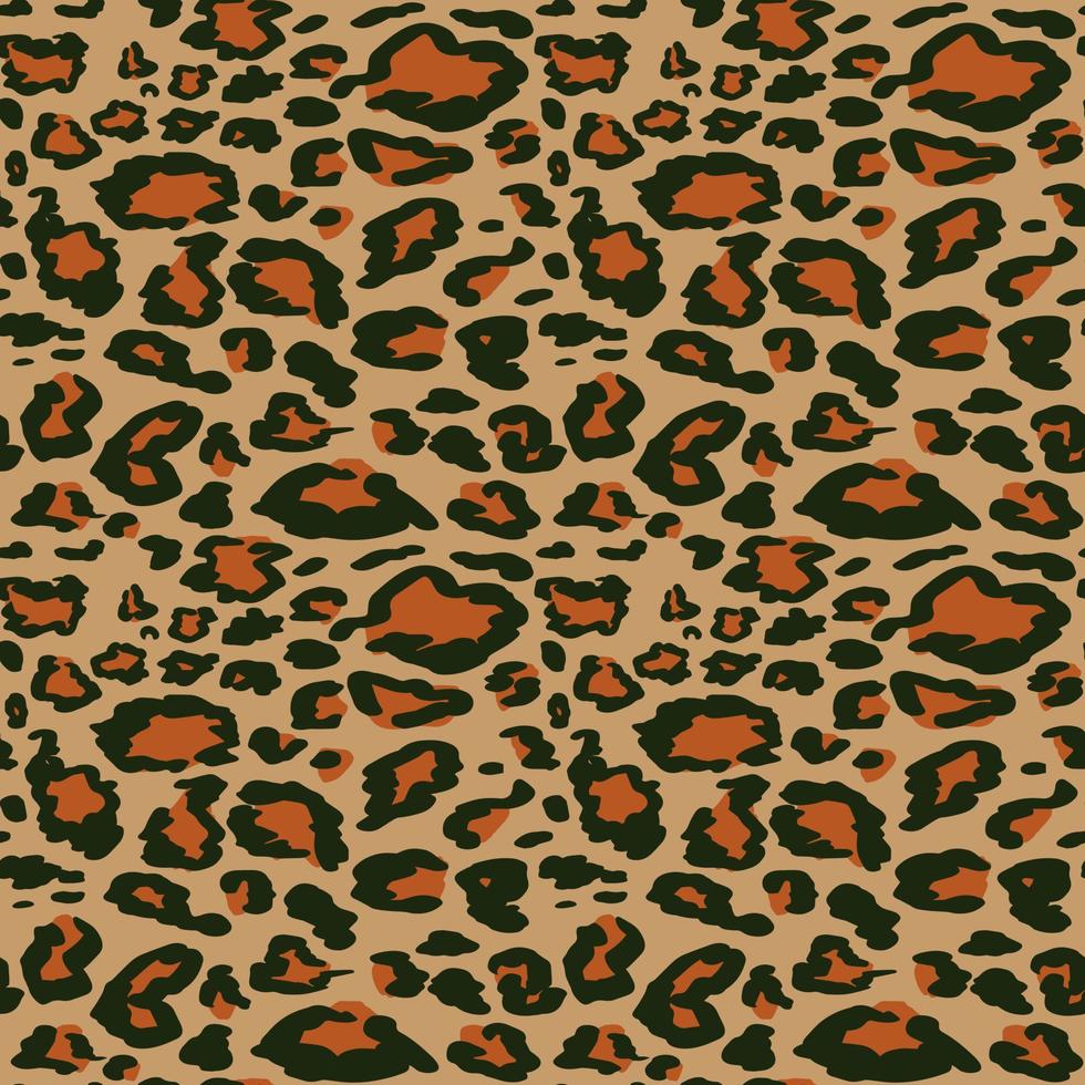Trend leopard vector seamless pattern yellow background stylish print