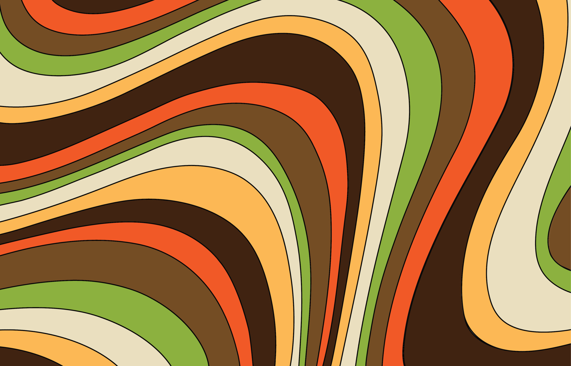 abstract retro swirl background vector pattern orange green brown 20410466 Vector Art at Vecteezy