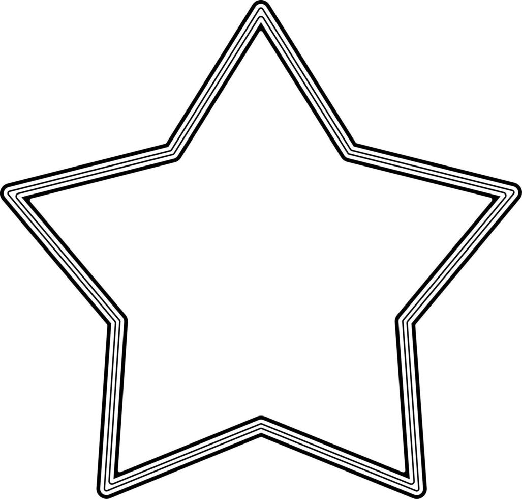 outline star frame with copy space for your text or design vector