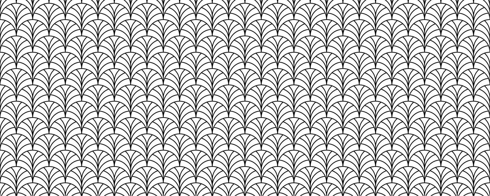 black white art Deco seamless vector
