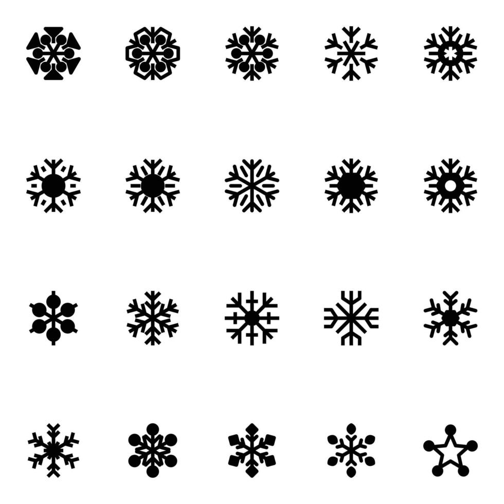 glifo íconos para Navidad y Pascua de Resurrección. vector