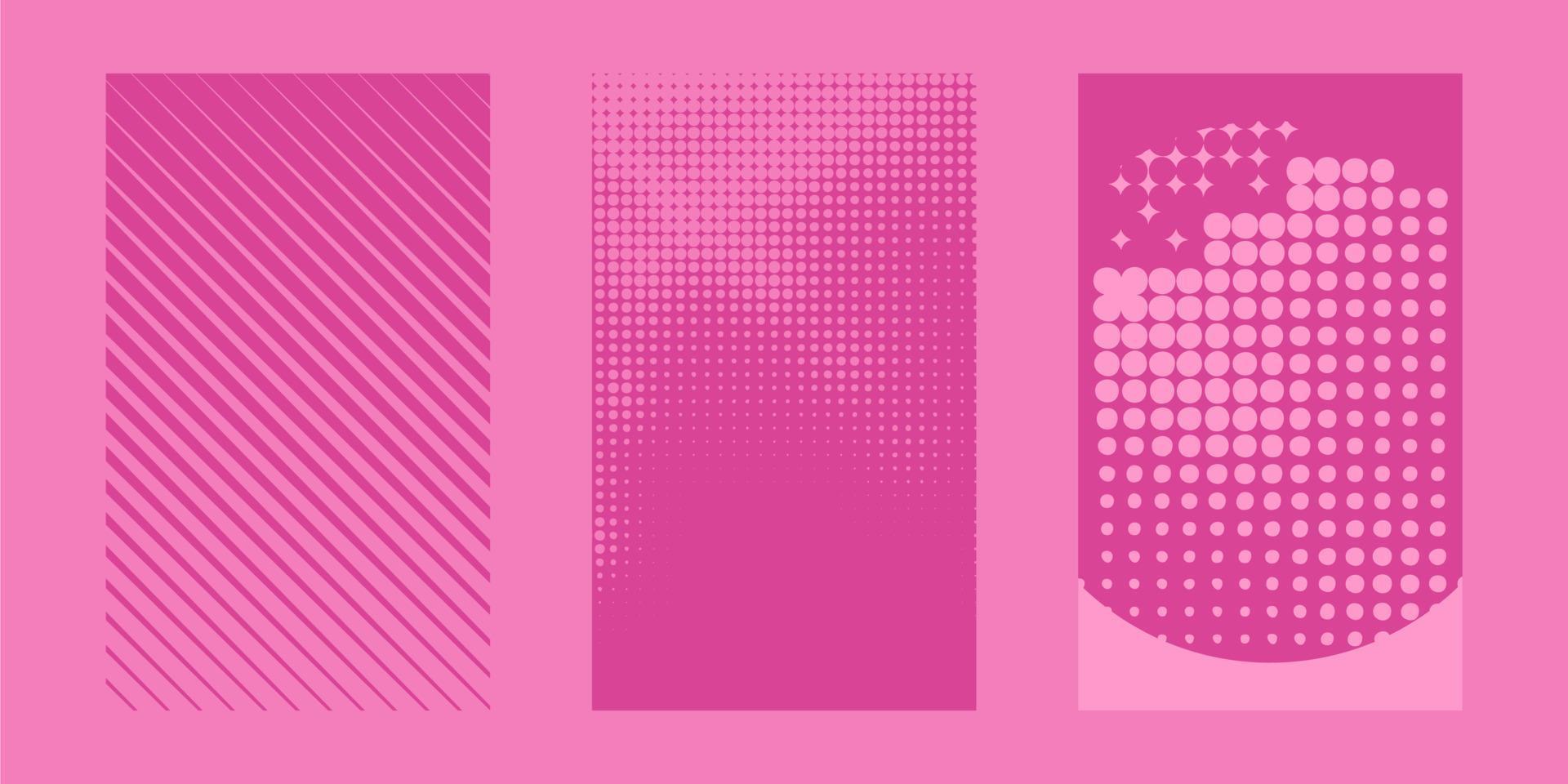 Abstract pink background, halftone poster cover, flat design vector