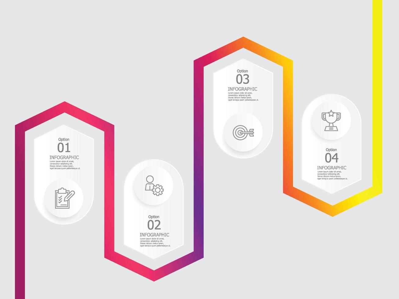 horizontal timeline infographic element report vector