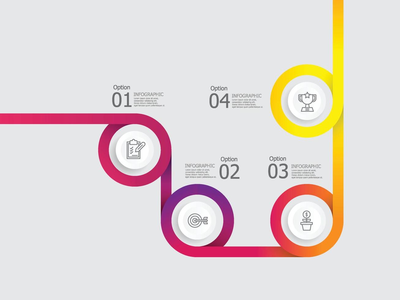 horizontal timeline infographic element report vector