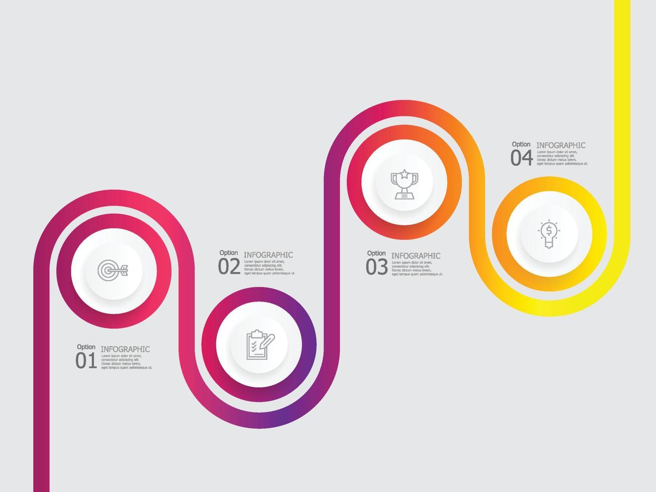 horizontal timeline infographic element report vector