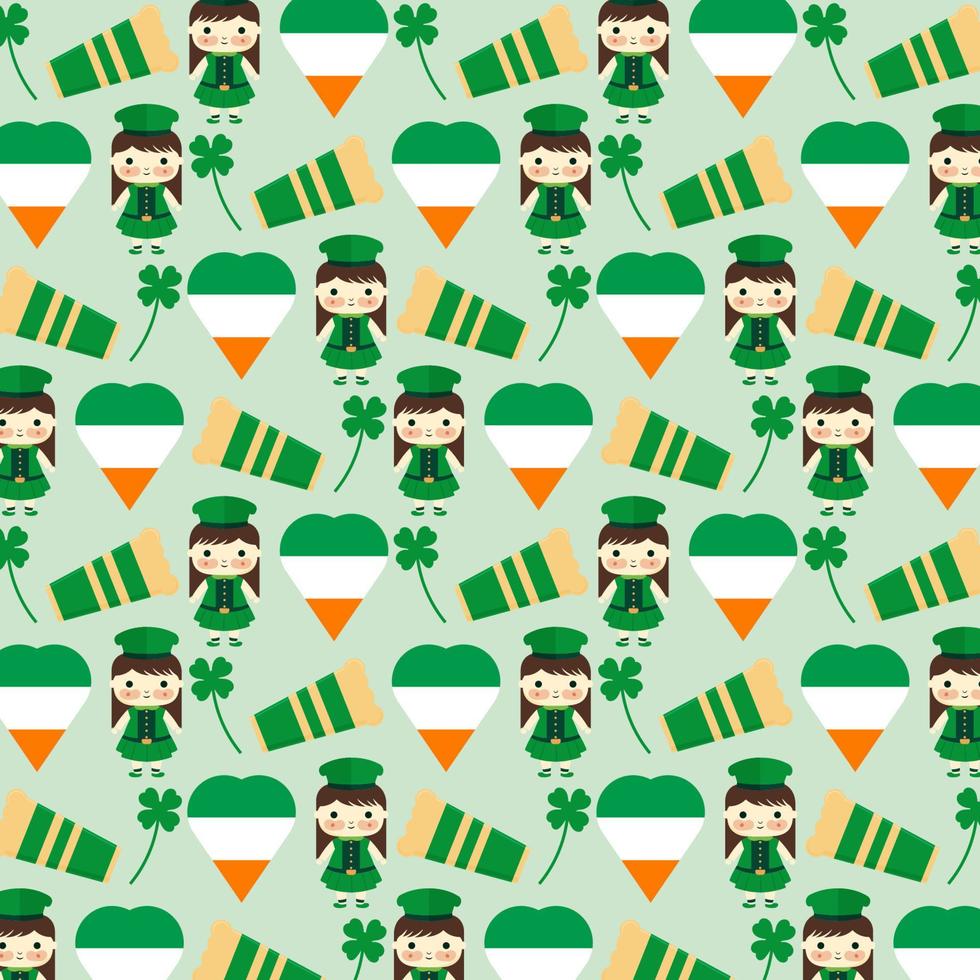 St Patrick's Day pattern vector