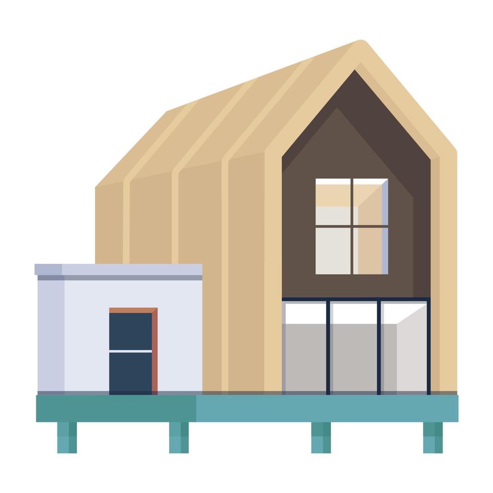 Trendy Dwelling House vector