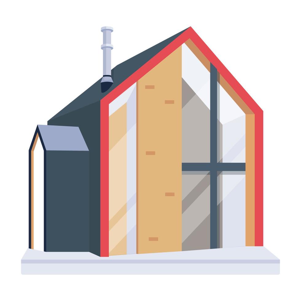 Trendy Modern Home vector