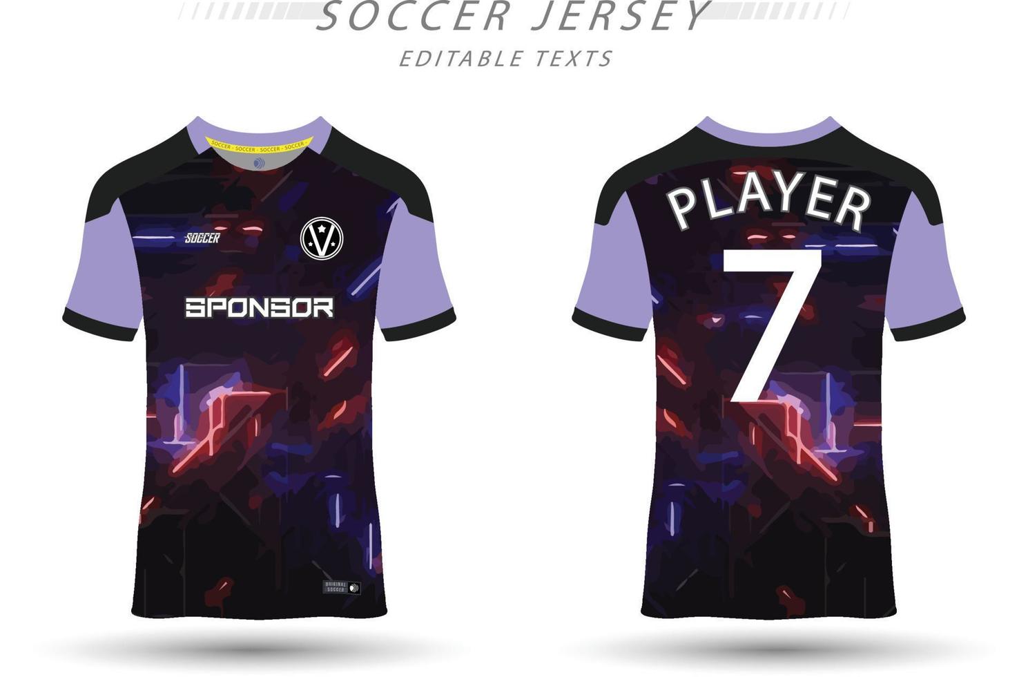 mejor vector fútbol jersey modelo deporte t camisa diseño