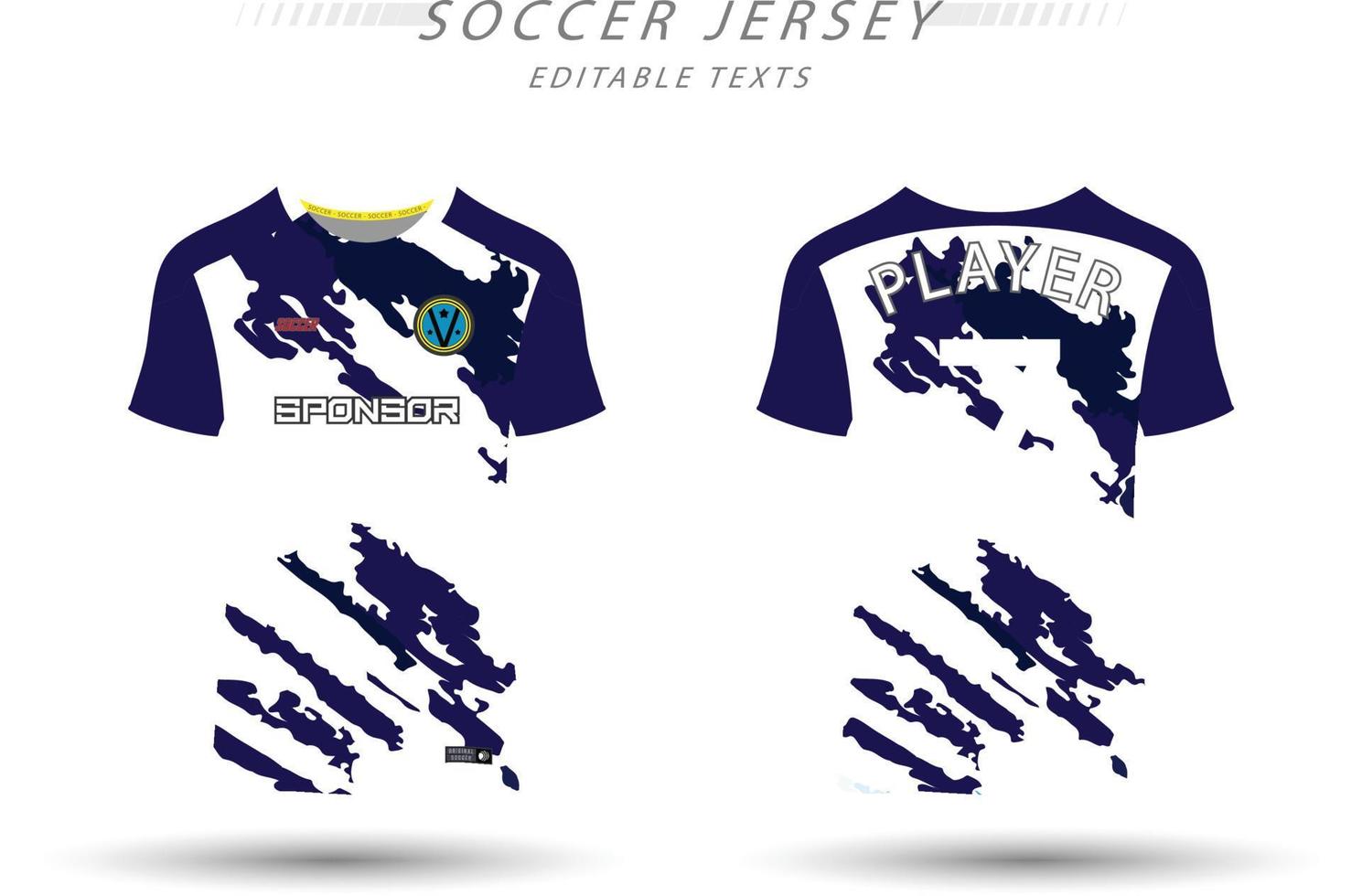 mejor vector fútbol jersey modelo deporte t camisa diseño