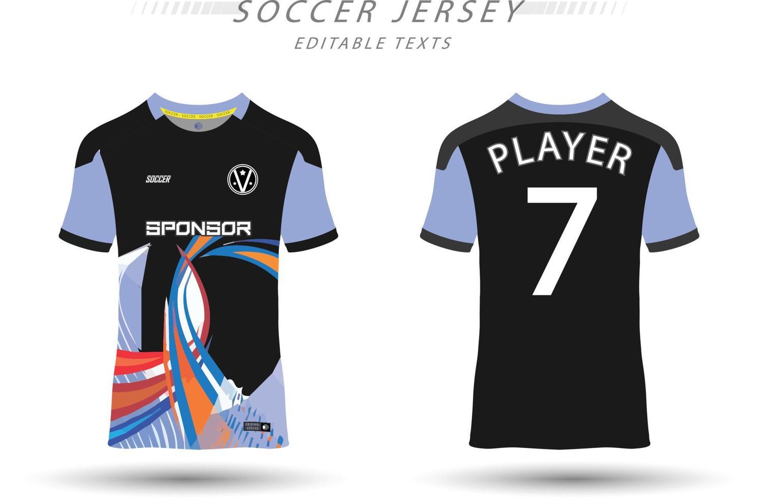 mejor vector fútbol jersey modelo deporte t camisa diseño