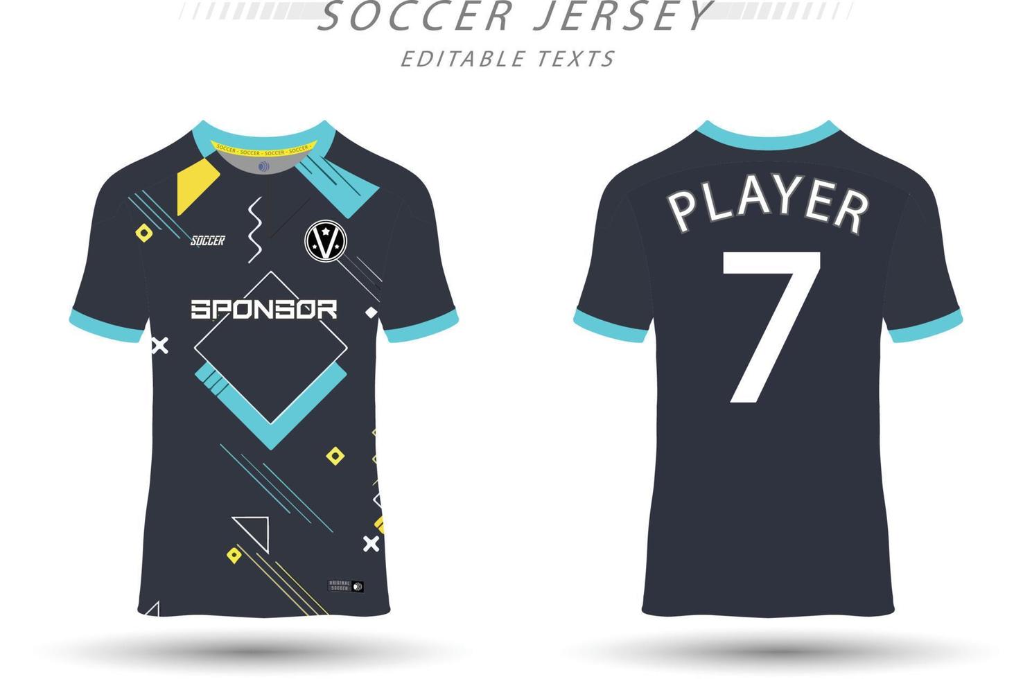 mejor vector fútbol jersey modelo deporte t camisa diseño