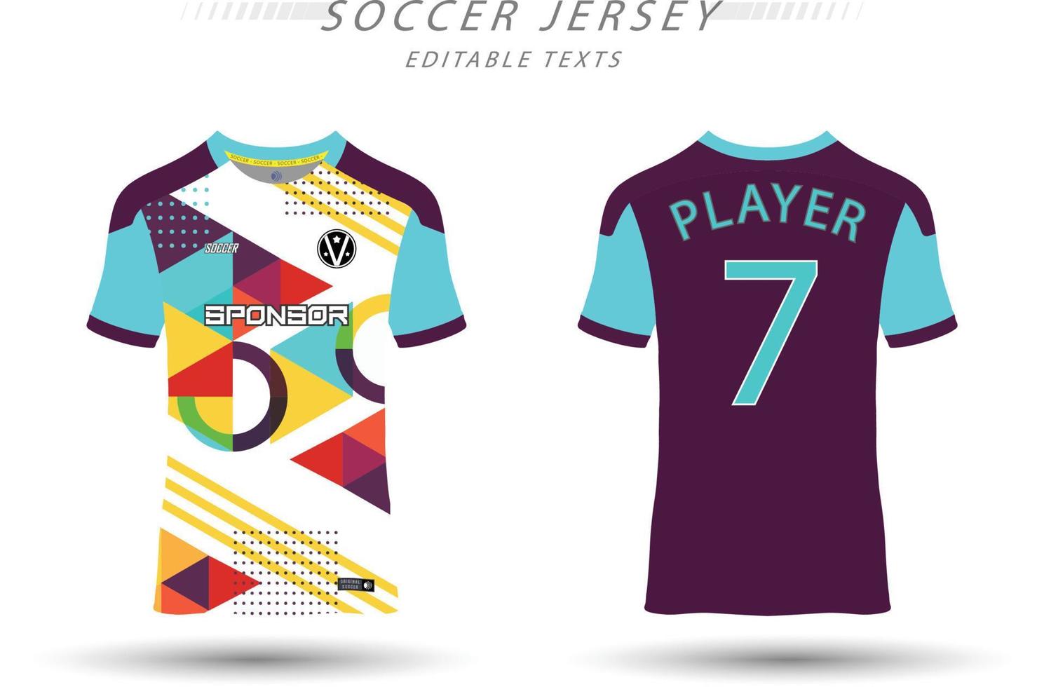 mejor vector fútbol jersey modelo deporte t camisa diseño