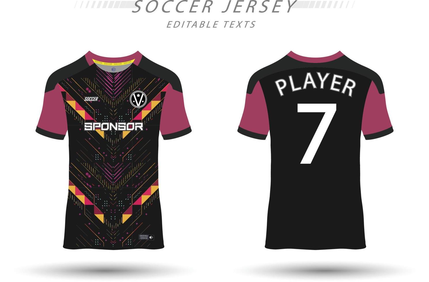 mejor vector fútbol jersey modelo deporte t camisa diseño