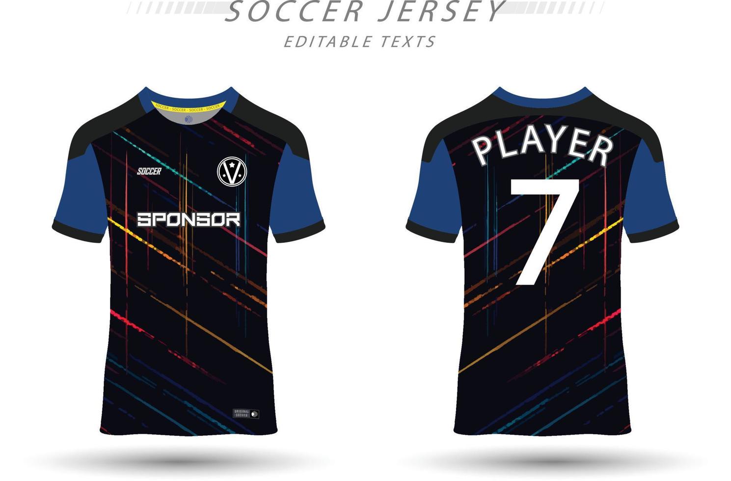 mejor vector fútbol jersey modelo deporte t camisa diseño