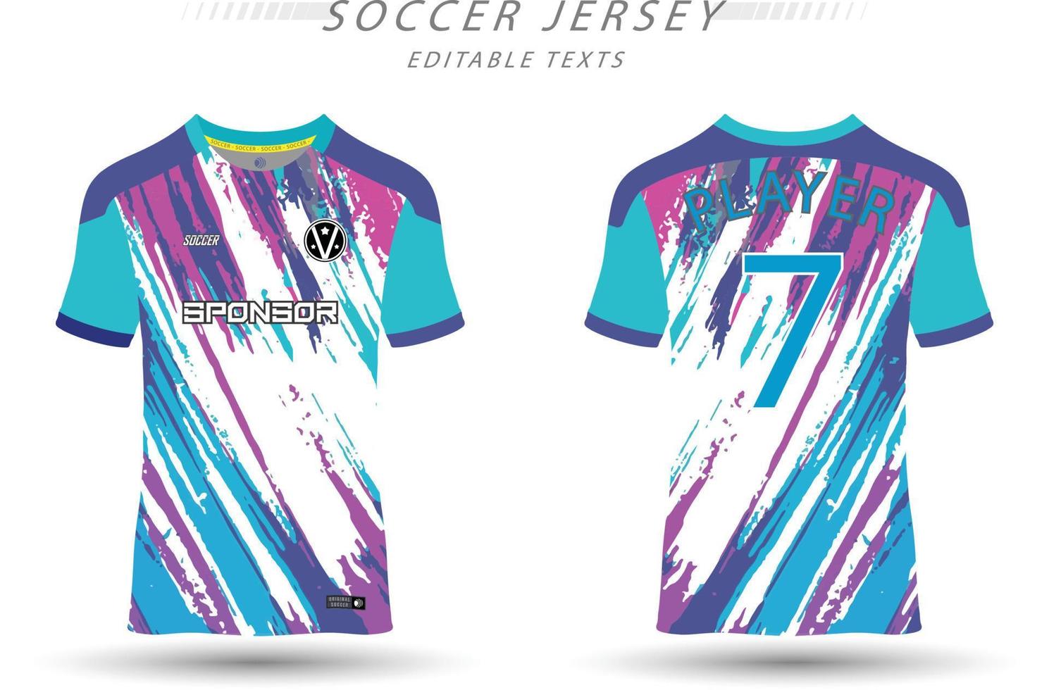 mejor vector fútbol jersey modelo deporte t camisa diseño