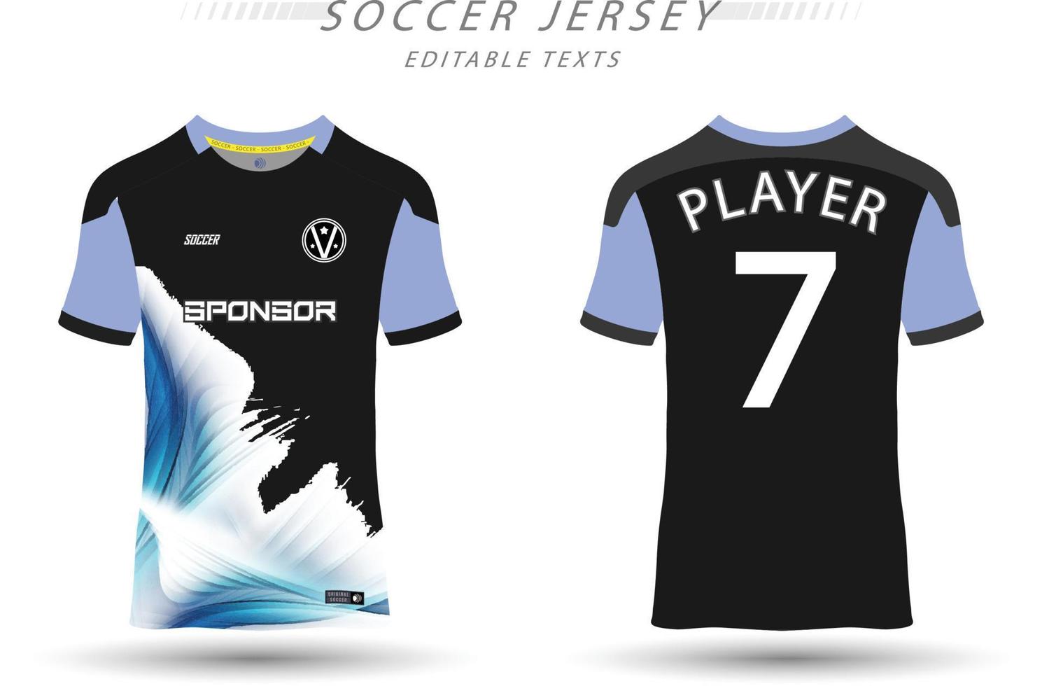 mejor vector fútbol jersey modelo deporte t camisa diseño