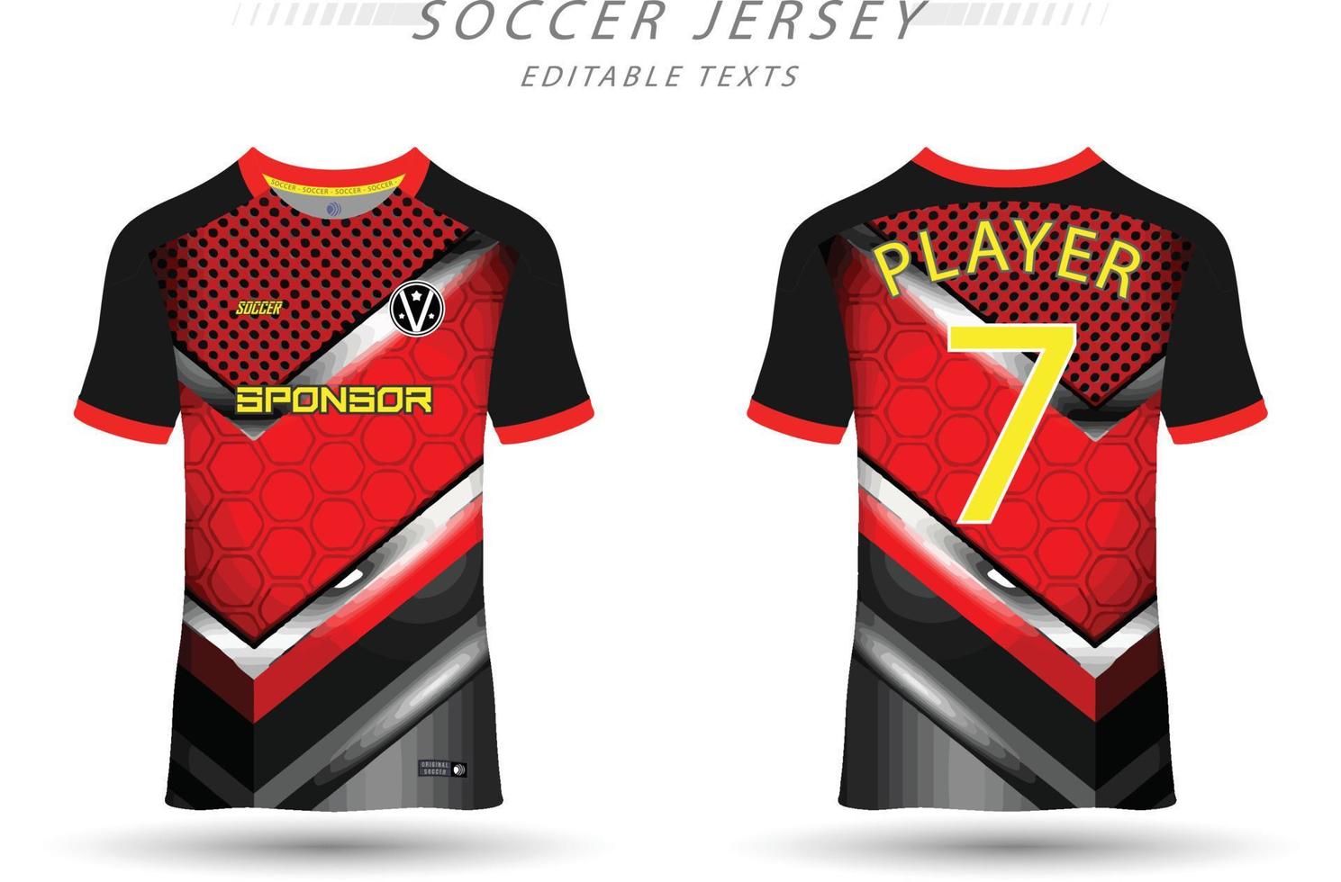 mejor vector fútbol jersey modelo deporte t camisa diseño