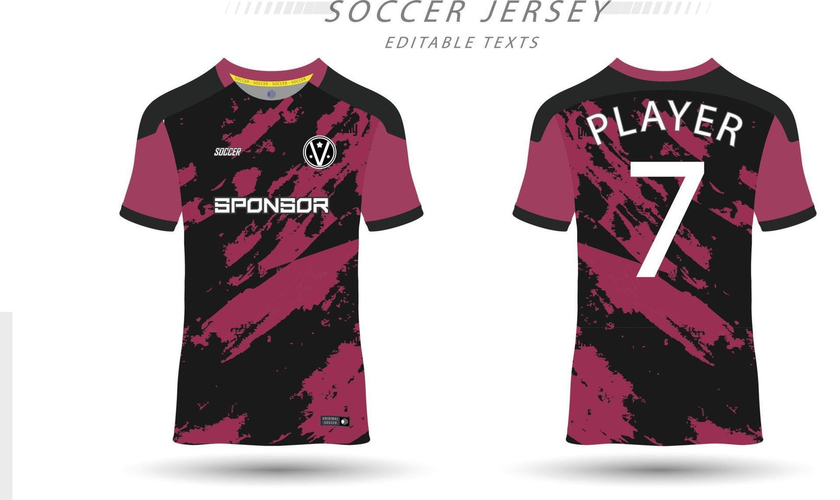 mejor vector fútbol jersey modelo deporte t camisa diseño