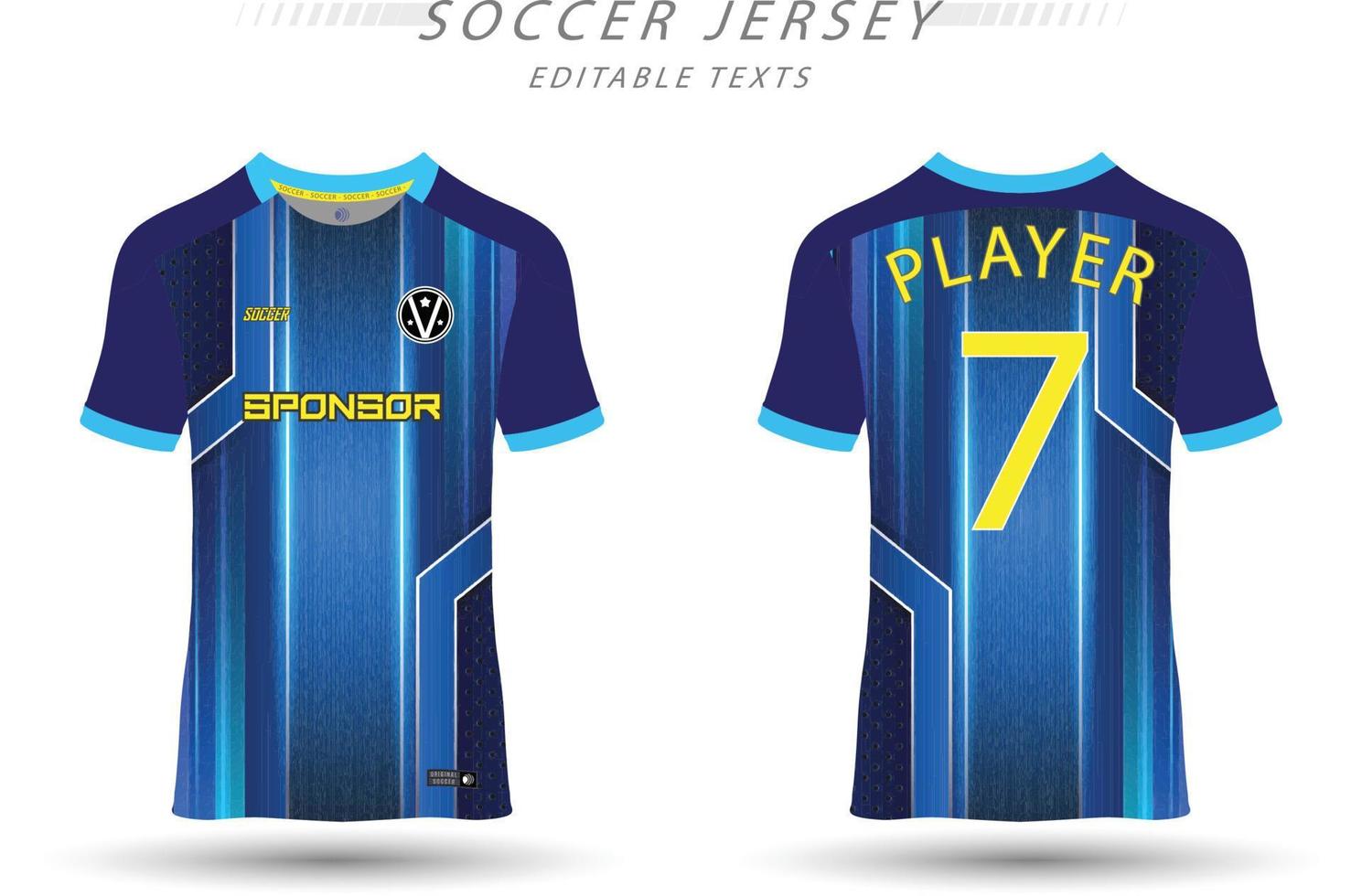 mejor vector fútbol jersey modelo deporte t camisa diseño