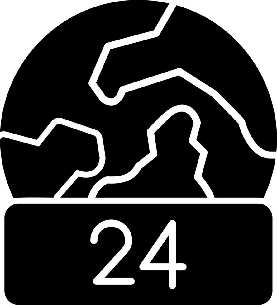 Icono de vector de 24 horas