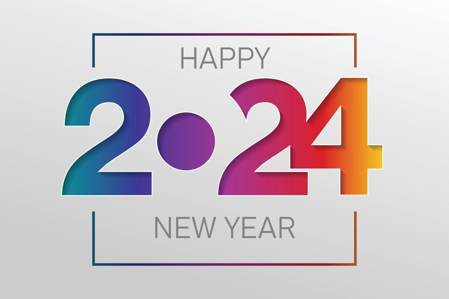 2024 vector on paper cut background. 2024 vector concept. Festive numbers design. Lettering 2024 vector concept EPS 10