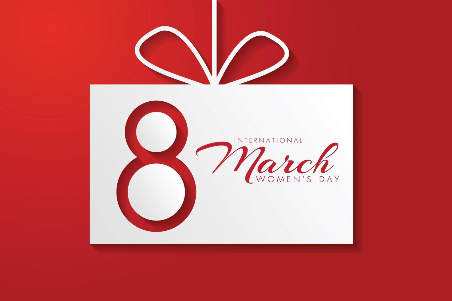 March 8. International Women's Day greeting card paper cut for your design. vector illustration