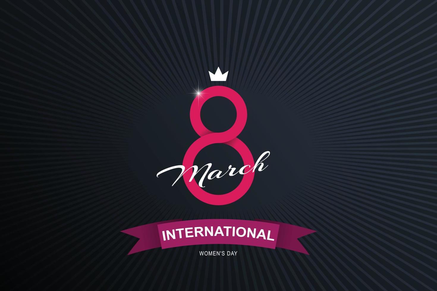 March 8th international womens day celebration background. vector