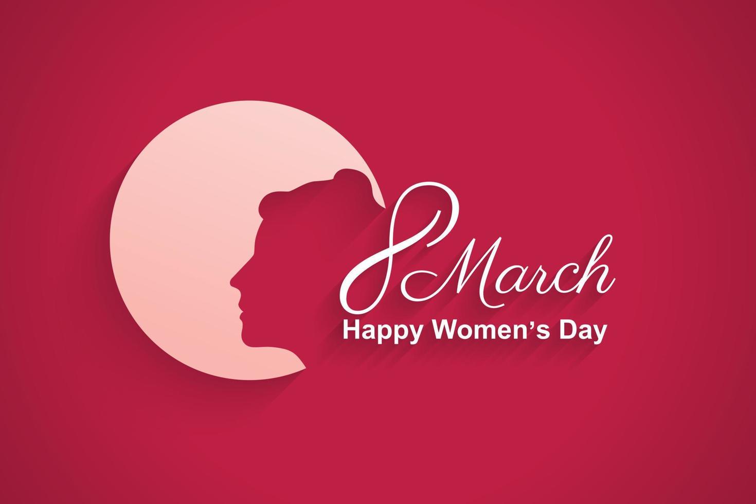 March 8. International Women's Day greeting card paper cut for your design. vector illustration