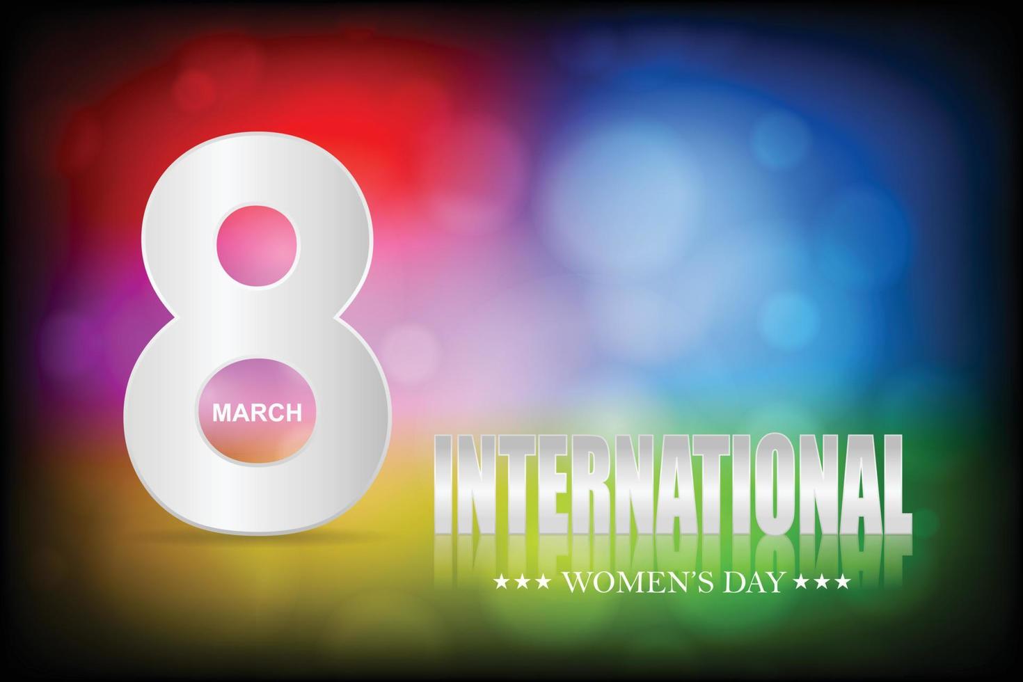March 8th international womens day celebration background. vector