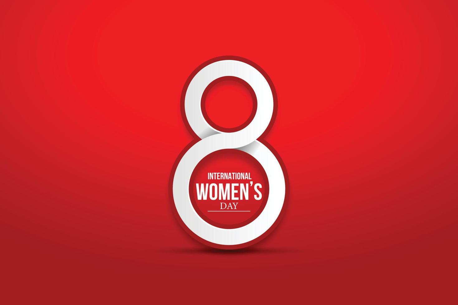March 8. International Women's Day greeting card paper cut for your design. vector illustration