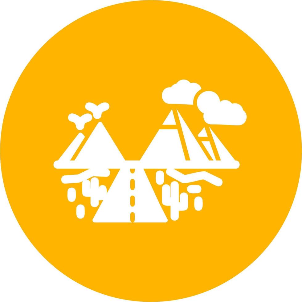 Desert Road Vector Icon