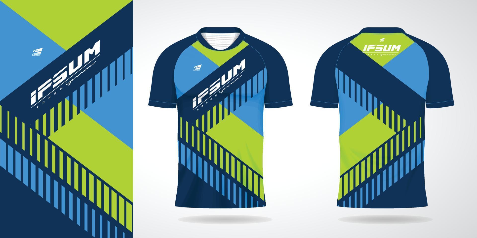 blue green jersey sport design template vector