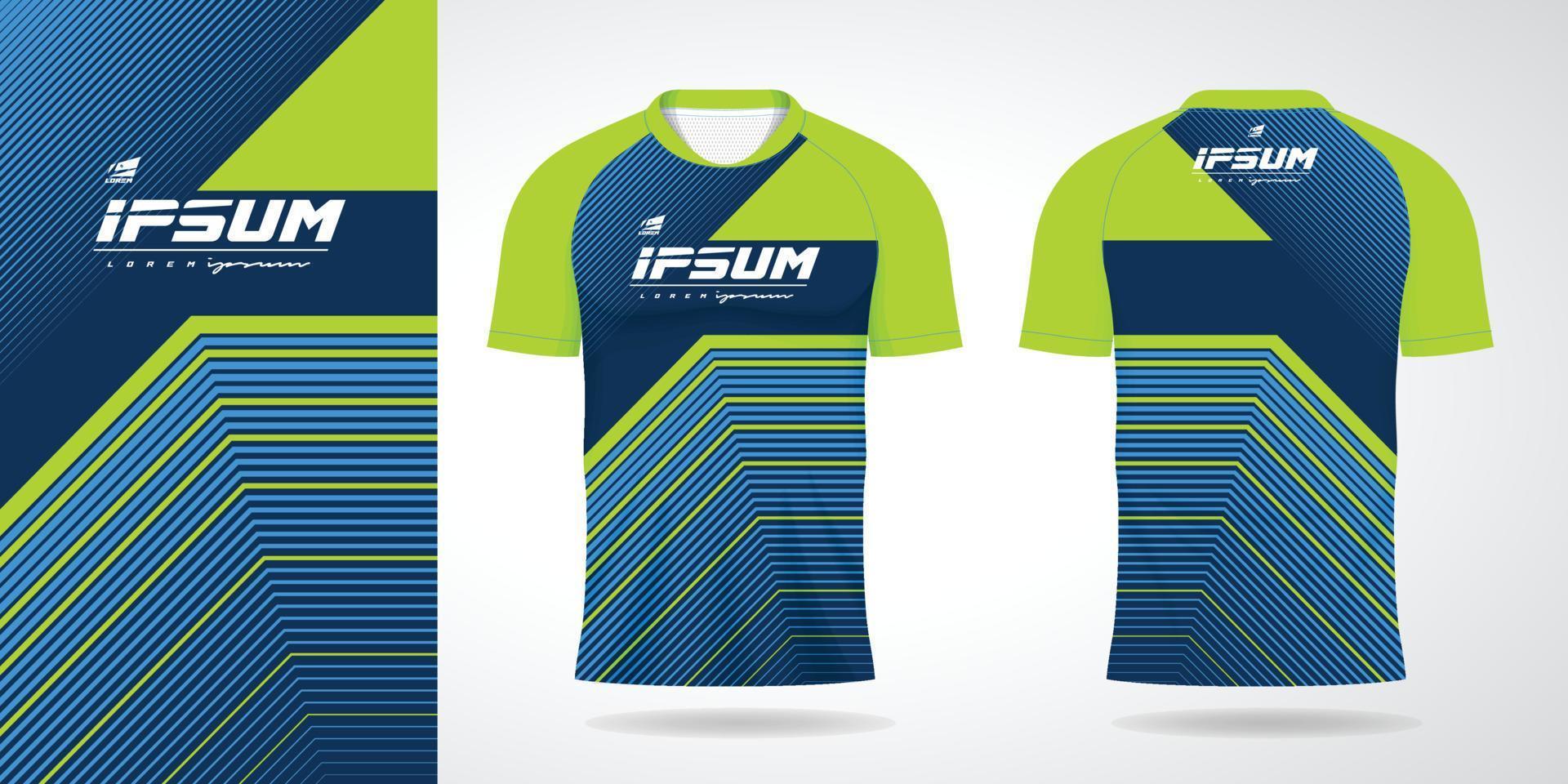 blue green jersey sport design template vector