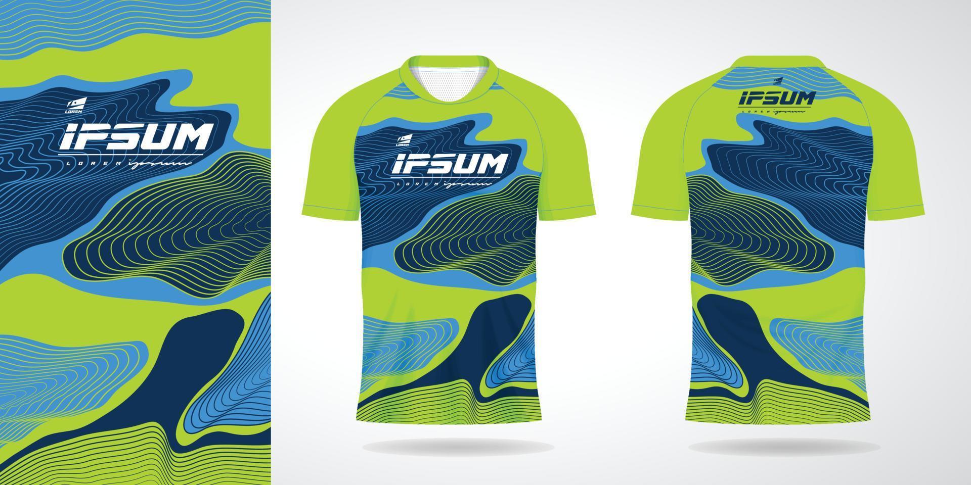 blue green jersey sport design template vector