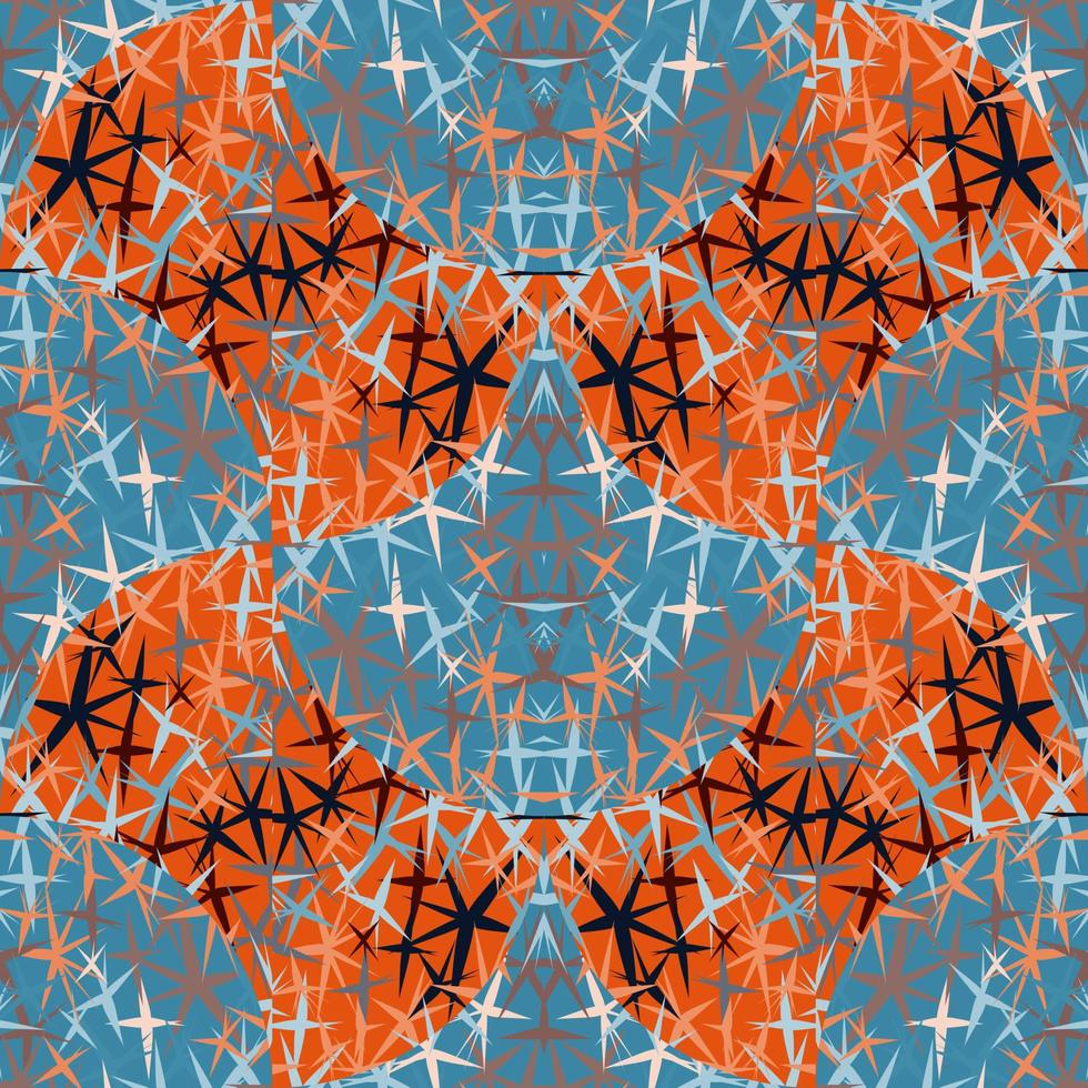 Star shape mosaic seamless background pattern. vector