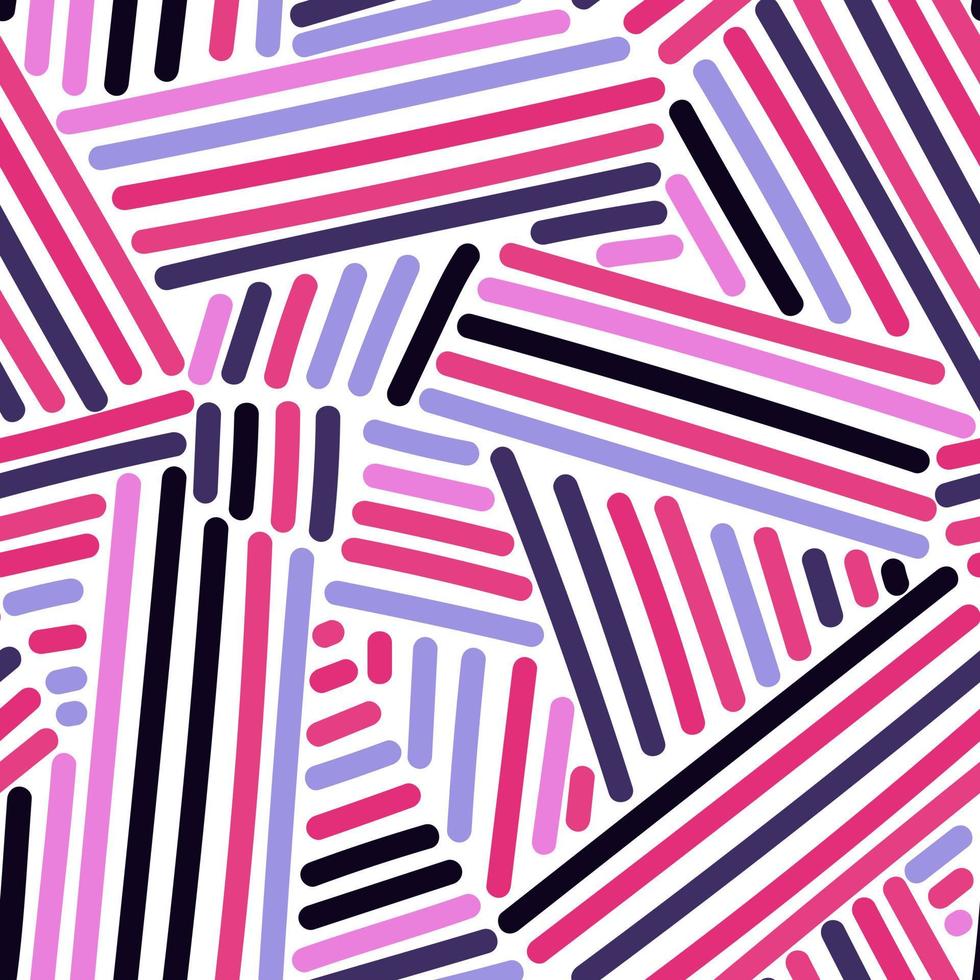 Seamless geometric lines pattern. Doodle style. vector