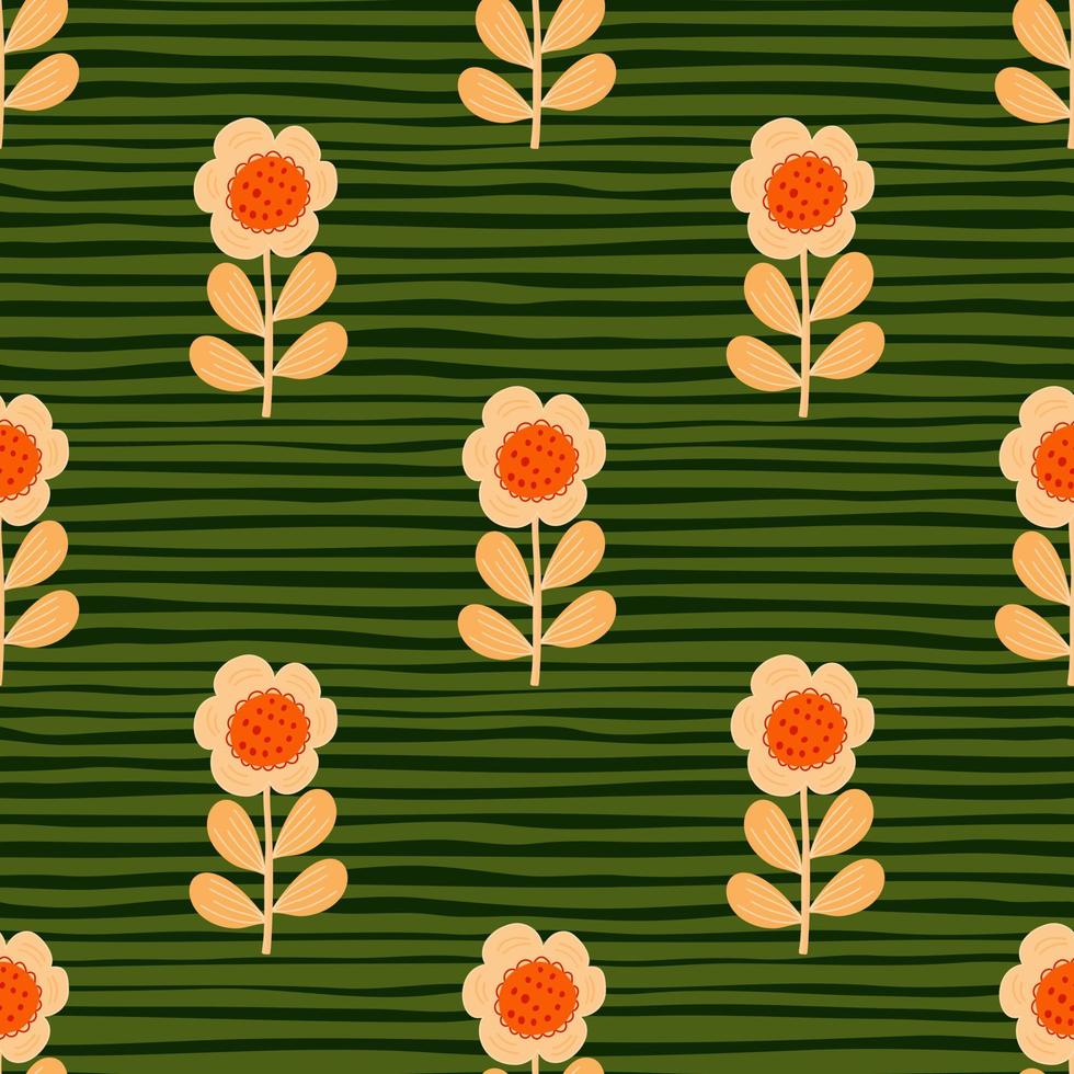 Seamless pattern with stylized flowers. Floral background. vector