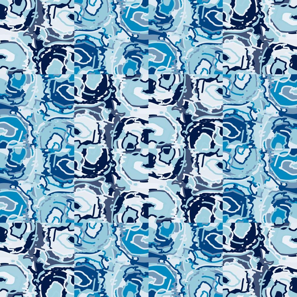 Creative camouflage geometric ornament. Abstract camo seamless background pattern. vector