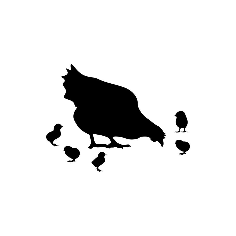 Rooster Silhouette On Premium Vector