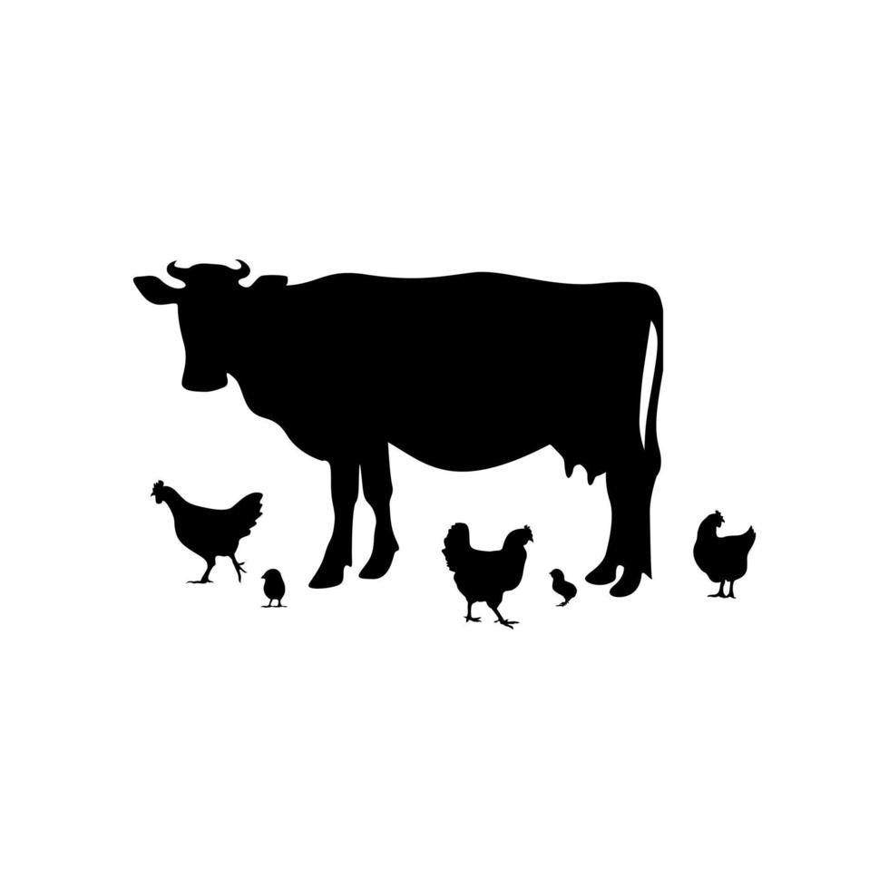 Rooster Silhouette On Premium Vector
