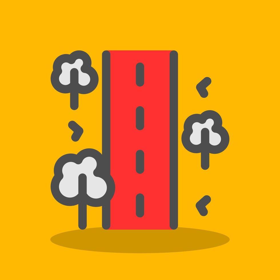 Unsealed Road Vector Icon Design
