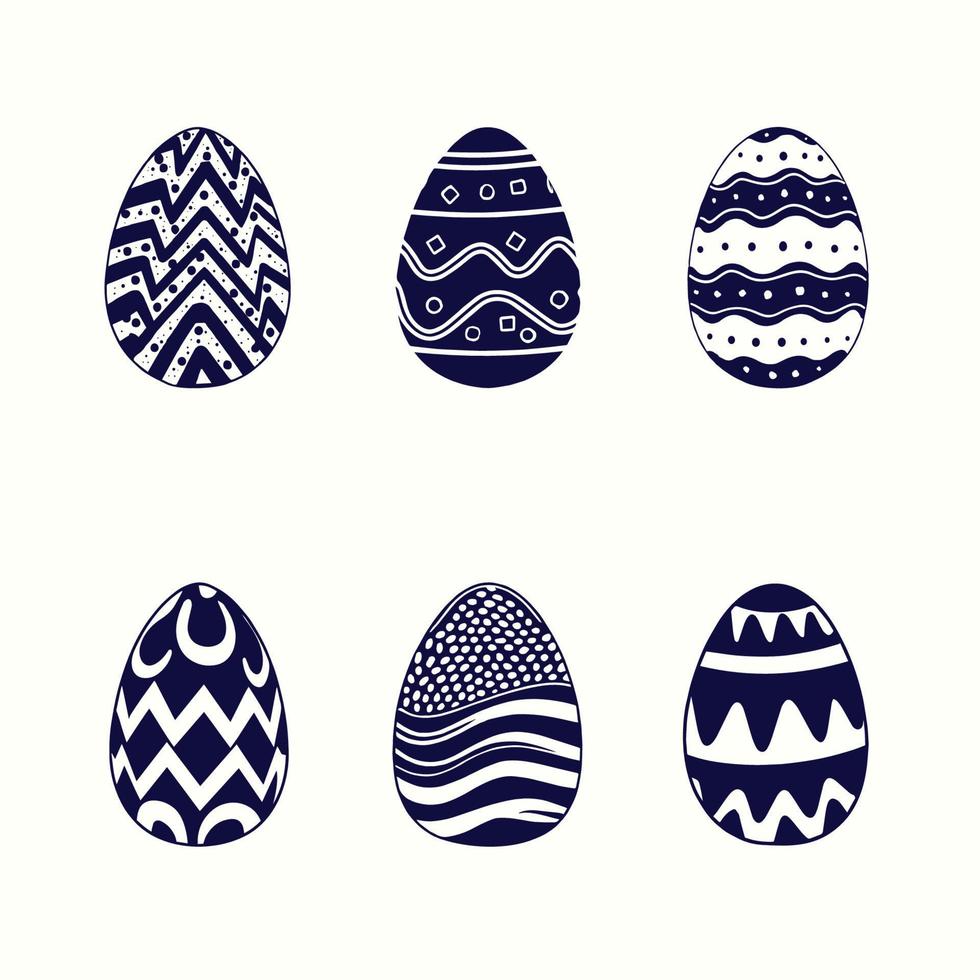 Easter egg black and white doodle illustration, easter egg icon vector