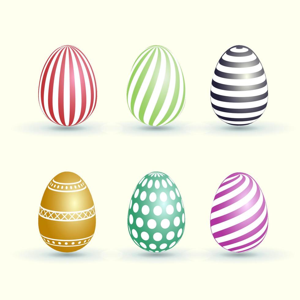 Easter egg illutration with strip, realistic easter egg vector