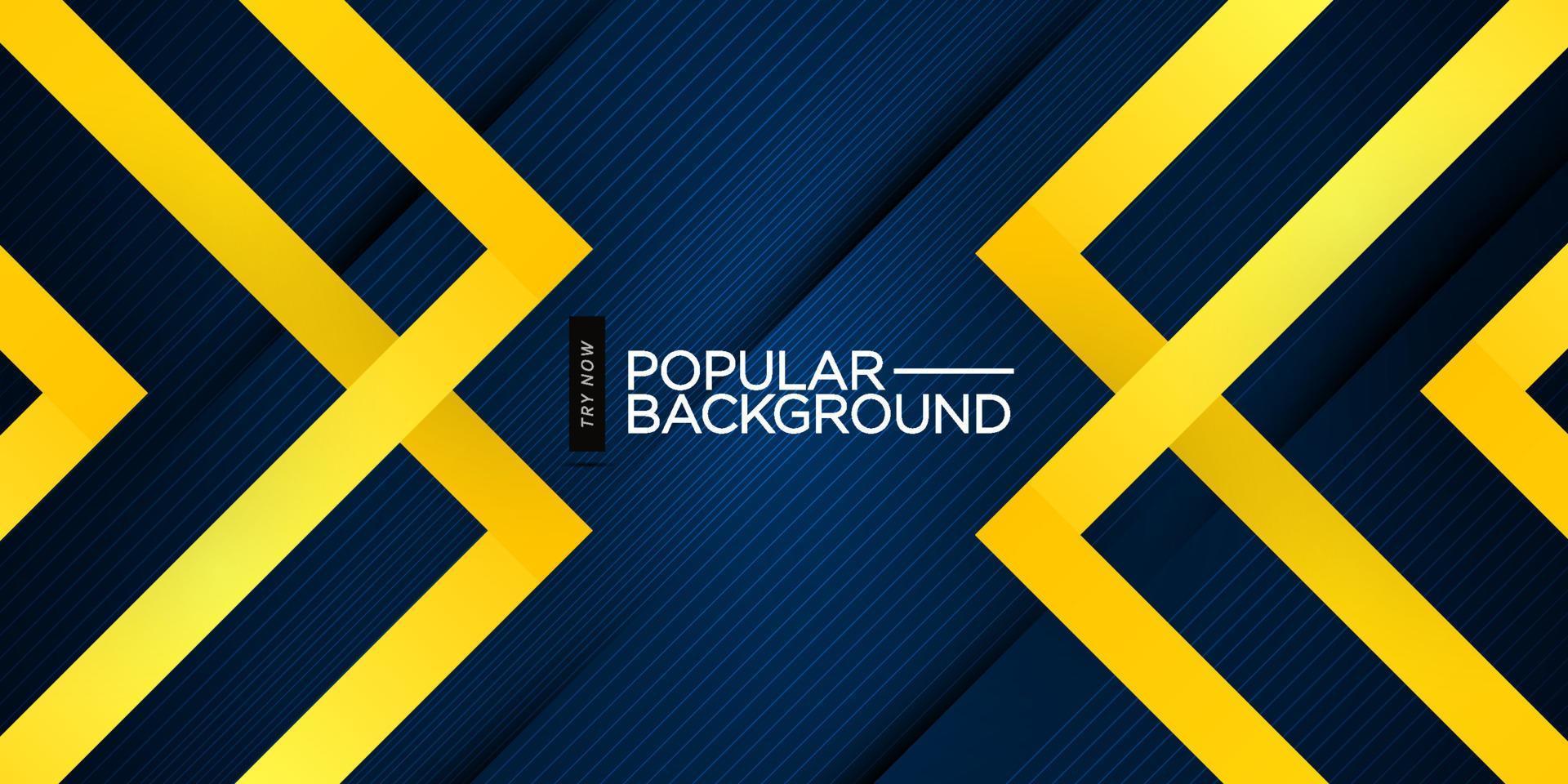 Sporty geometric abstract background dark blue with yellow stripes and arrows concept.Bright purple banner.Eps10 vector