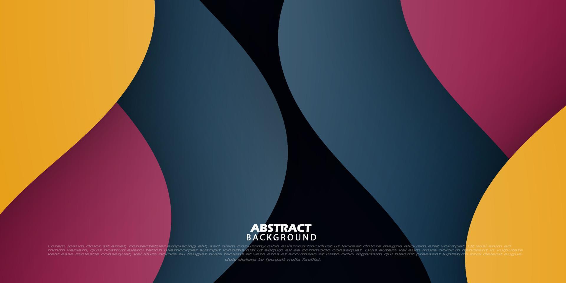 Modern dark wave background design yellow,purple and blue abstract background. Eps10 vector